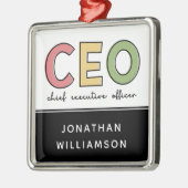 Personeelszaken directiecommissaris Boss Gift Metalen Ornament (Links)