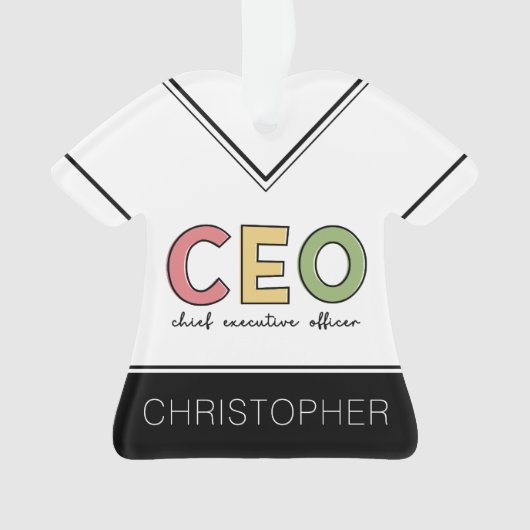 Personeelszaken directiecommissaris Boss Gift Ornament (voorkant)