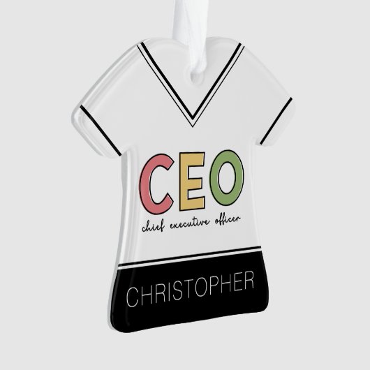 Personeelszaken directiecommissaris Boss Gift Ornament (voorkant)