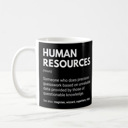 Personeelszaken Funny HR-managerdefinitie Koffiemok (Links)