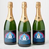 Personele middelen Kantoor Sparkling Wijnetiket (Flessen)