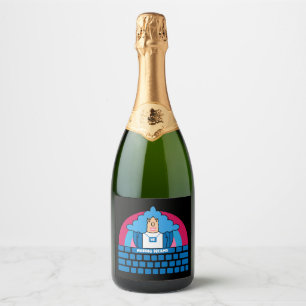Personele middelen Kantoor Sparkling Wijnetiket
