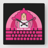 Personele middelen Kantoor Vierkante Klok (Voorkant)