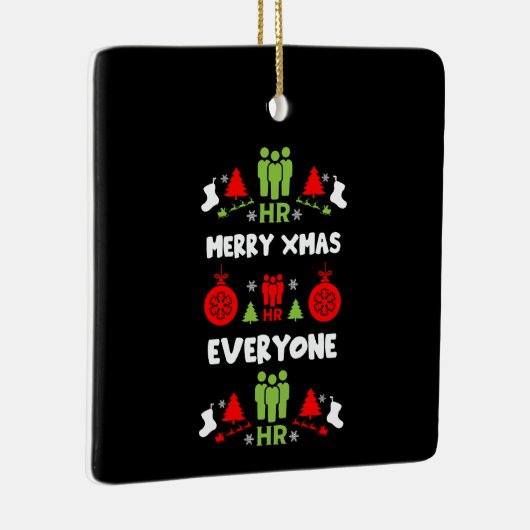 Personele middelen Lelijke kerstcadeaus Keramisch Ornament (Rechts)