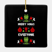 Personele middelen Lelijke kerstcadeaus Keramisch Ornament (Achterkant)