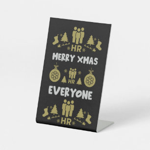Personele middelen Lelijke kerstcadeaus Reclamebord Met Voetstuk