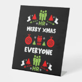 Personele middelen Lelijke kerstcadeaus Reclamebord Met Voetstuk (Voorkant)