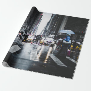 PERSONEN DIE DE PEDESTRISCHE LANE IN DE STADSSTAAT CADEAUPAPIER