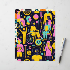 Personen met een handicap Scrapbook papier