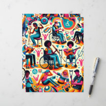 Personen met een handicap Scrapbook papier