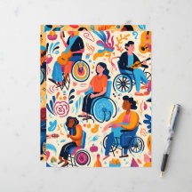Personen met een handicap Scrapbook papier