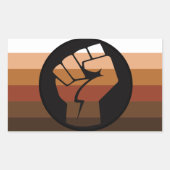 Personen met een kleurpride (POC) Rechthoekige Sticker (Voorkant)