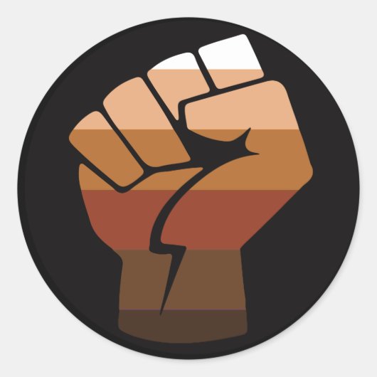 Personen met een kleurpride (POC) Ronde Sticker (Voorkant)