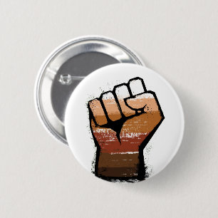 Personen met kleurpride vuist ronde button 5,7 cm