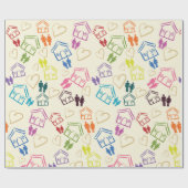 Personen van wie de huishouding is cadeaupapier (Vlak)