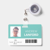 Personennaamplaatje | Aangepaste Logo en kleur Badge (Front with Retractable)