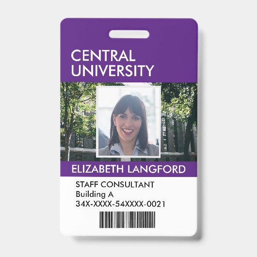 Personennaamplaatje | Aangepaste Logo en kleur Badge (Front)