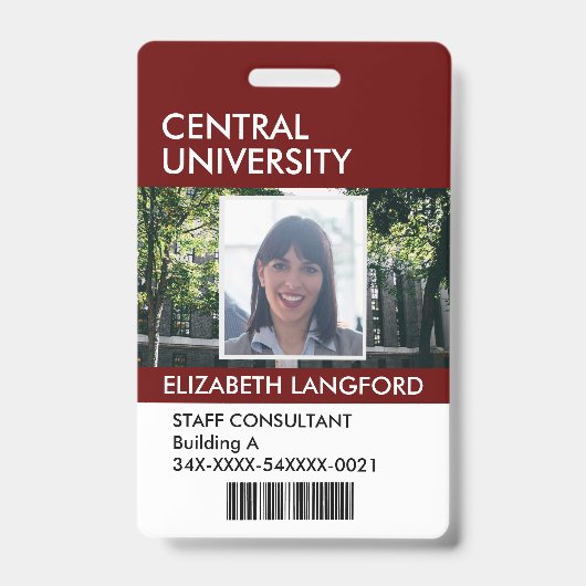 Personennaamplaatje | Aangepaste Logo en kleur Badge (Front)