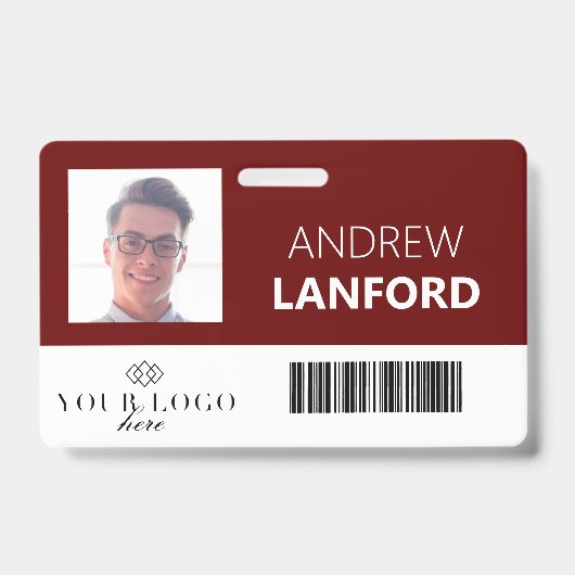 Personennaamplaatje | Aangepaste Logo en kleur Badge (Front)