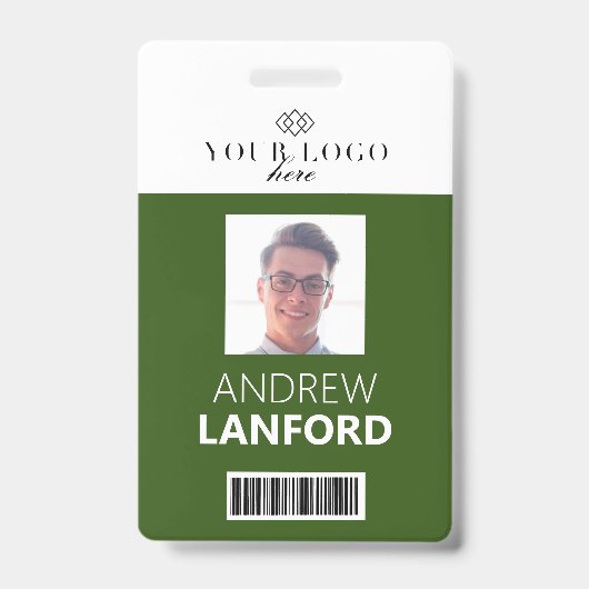 Personennaamplaatje | Aangepaste Logo en kleur Badge (Front)