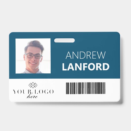 Personennaamplaatje | Aangepaste Logo en kleur Badge (Front)