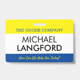 Personennaamplaatje | Aangepaste tekst en kleuren  Badge