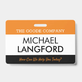 Personennaamplaatje | Aangepaste tekst en kleuren  Badge