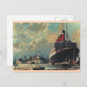  personenvervoer in de haven briefkaart (Voorkant / Achterkant)