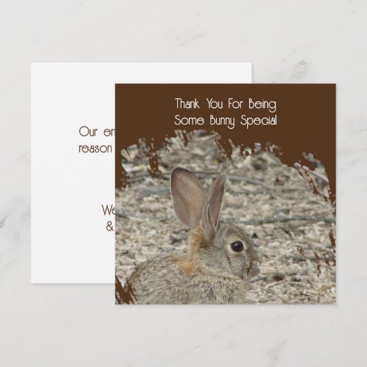 Personenwaardering Funny Tan Bunny Pun Business (Voorkant / Achterkant)