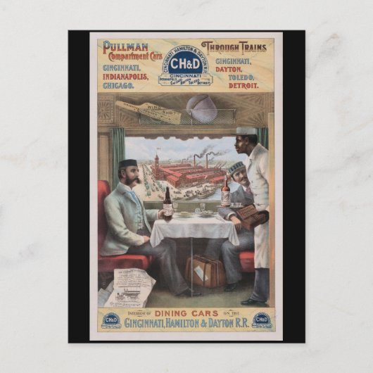 personenwagens briefkaart (Voorkant)