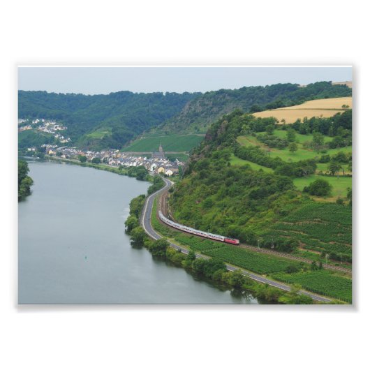 Personenzug bei Löf Foto Afdruk (Voorkant)