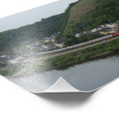 Personenzug in Kobern-Gondorf Foto Afdruk (Hoek)