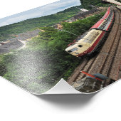 Personenzug in St. Goar Foto Afdruk (Hoek)