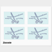 Personificatie Grappig Creatief schrijven Rechthoekige Sticker (Vel)