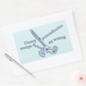 Personificatie Grappig Creatief schrijven Rechthoekige Sticker (Envelop)
