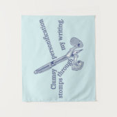 Personificatie Grappig Creatief schrijven Wandkleed (Voorkant)