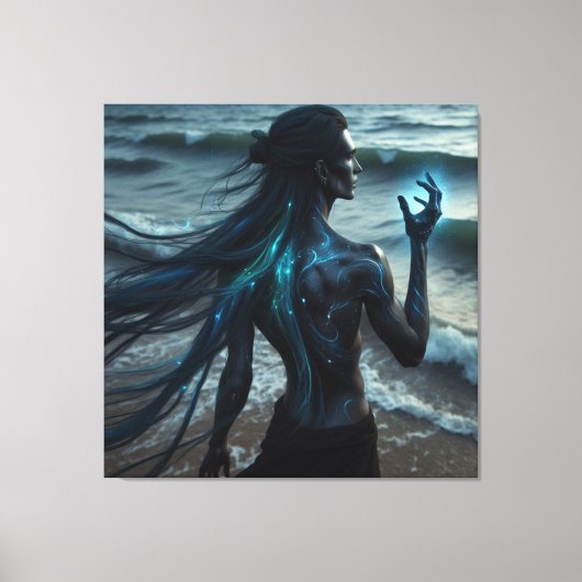 Personificatie van de oceaan canvas afdruk (Voorkant)