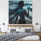 Personificatie van de oceaan canvas afdruk (Insitu (Slaapkamer))