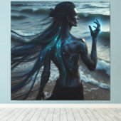 Personificatie van de oceaan canvas afdruk (Insitu (Houten vloer))