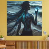 Personificatie van de oceaan canvas afdruk (Insitu (Woonkamer))