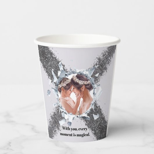 PERSONILIZE TEXT AND PICTURE  PAPIEREN BEKERS (Achterkant)