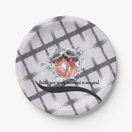 PERSONILIZE TEXT AND PICTURE  PAPIEREN BORDJE (Voorkant)