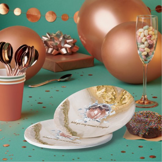 PERSONILIZE TEXT AND PICTURE PAPIEREN BORDJE (Multi)