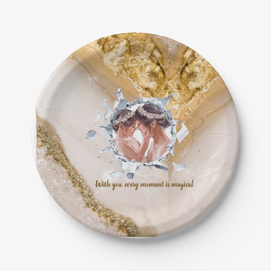 PERSONILIZE TEXT AND PICTURE PAPIEREN BORDJE (Voorkant)