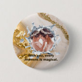 PERSONILIZE TEXT AND PICTURE RONDE BUTTON 5,7 CM (Voorkant)