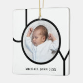 Personilized Baby Photo Christmas  Keramisch Ornament (Links)