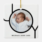 Personilized Baby Photo Christmas  Keramisch Ornament (Achterkant)
