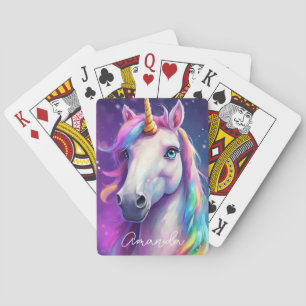 Personised unicorn memory pokerkaarten