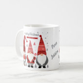 Personized Christmas Gnome Mug Koffiemok (Voorkant links)