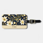 Personized Floral Luggage Tag Bagagelabel (Voorkant horizontaal)